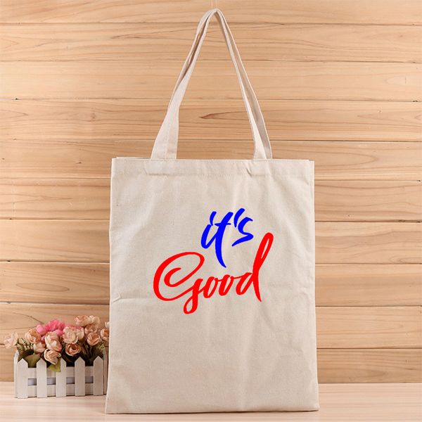 

fashion creative its good 3d digital printed girl and women canvas tote bag suit for shopping,gift,wedding, birthday or others
