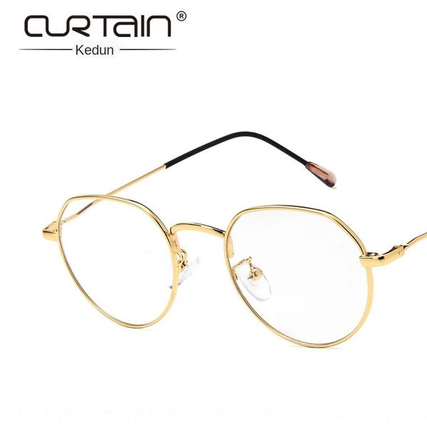 

new irregular myopia frame 9935 metal korean fashion plain glasses with myopia glasses frame kick-off, Silver
