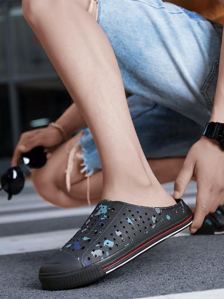 

мужчины повседневная обувь летние сандалии легкий дышащий пляжная обувь native hollow chaussure homme трусы, Black