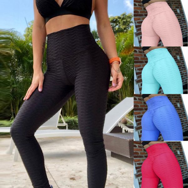 

womens high waist pants fitness hips fashion leggings broadcloth pants slimming booty leggings lift tights leggings, Black