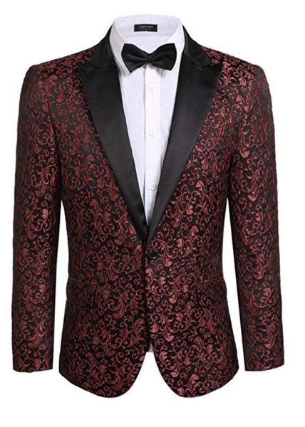 

2020 новый мужской цветочные платья партии костюм стильный смокинг венчания blazer для вскользь бизнес формальные случаев свадьба партии, White;black