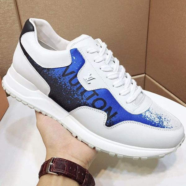 

luxury men shoes sneakers fashion casual footwears with original box run away sneaker men shoes casual zapatos de hombre luxury, Black