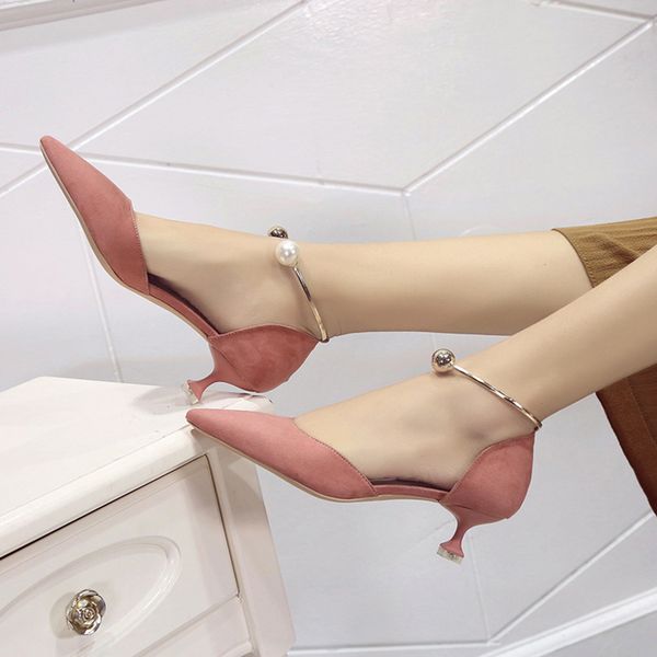 

jaycosin new fashion women flats female summer atumn elegent pearl causal shoes ladies quality pointed toe shoes designer sandal cs04, Black