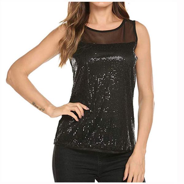 

womens tank camis sequin glitter strappy tank ladies sparkle camis v neck swing vest clubwear party night dropship d, White