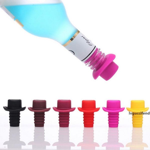 

100pcs silicone wine bottle sers keep vacuum sealed kitchen bar tools spout liquor flow ser pour cap bottle cover