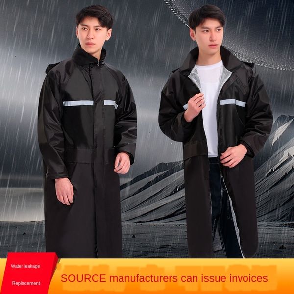 

asi3x oxford double-layer reflective jumpsuit outdoor reflective long trench coat poncho windbreaker protective windbreaker labor protection