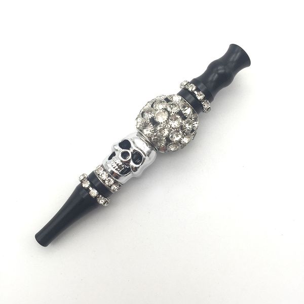 

handmade skeleto jeweled hookah mouthpiece mouth tips pendant arab animal skull shaped filter inlaid jewelry diamond smoking pipe