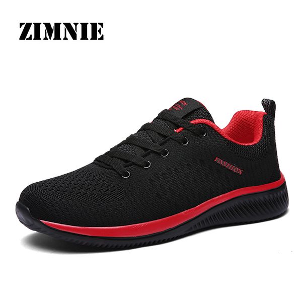 

zimnie new mesh men casual shoes lac-up men shoes lightweight comfortable breathable walking sneakers tenis feminino zapatos, Black