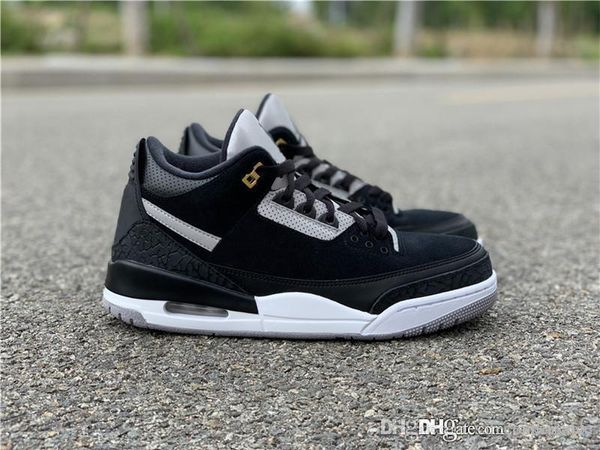 

2019 authentic air 3 tinker black cement 3m reflective retro metallic gold hatfield 3s sliver argente ck4348-007 men basketball shoes