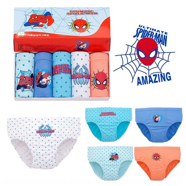 

l6unp cartoon spider-man pure cotton men's briefs cotton children's briefs 5 boxed tong nei ku tong nei ku underpants children&#03, Camo