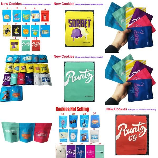 

2020 шутки up white pink runtz пахнут proof сумки 35g майлара розовый runtz zipper мешок для сухой травы цветок упаковка пакет из ycccn