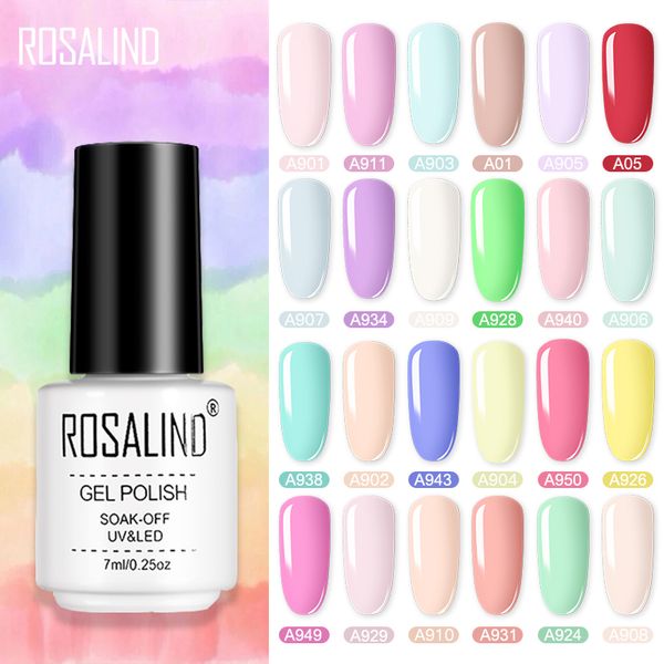 

rosalind macaron gel polish nail hybrid varnishes primer design base for nails art manicure semi permanent gel lak lacquer, Red;pink