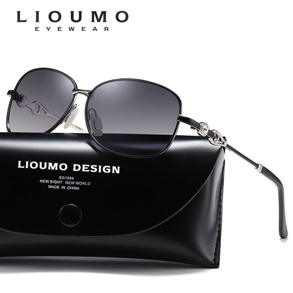 

2020 fashion luxury polarized sunglasses women classic gradient square glasses female diamond legs anti-glare uv400 eyewear, White;black