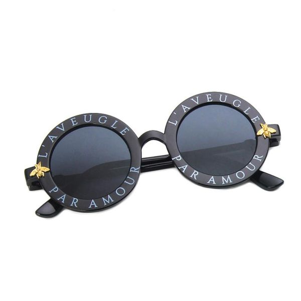 

bee sun glasses boys girls luxury sunglasses cute round frame, White;black