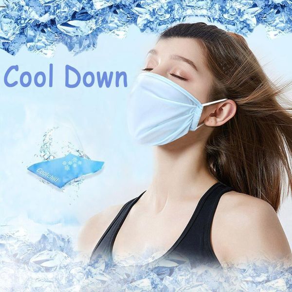 

5шт cool down face maks ice шелковой холодная texture лето охлаждающего моющиеся солнцезащитное mascarillas пешеходного шарф face maskking, Black