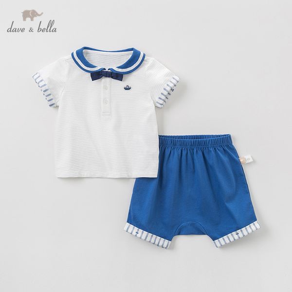 

dbh10816-1 dave bella summer baby boys fashion clothing sets active short sleeve suits children clothes, White