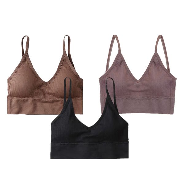 

женская мода v шеи проложенного bralette бретельки 3 цвет, Red;black