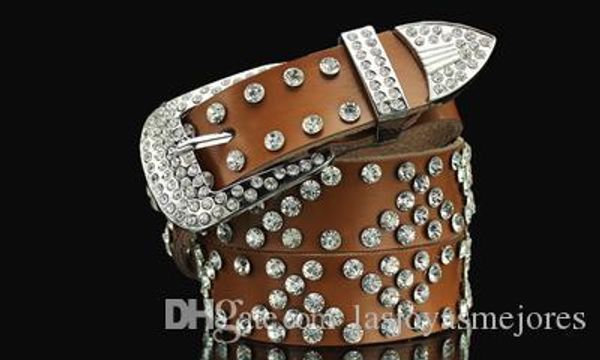 

fashion luxury designer sparkling beautiful diamond zircon crystal flower woman leather belt 110cm 3.6 ft, Black;brown
