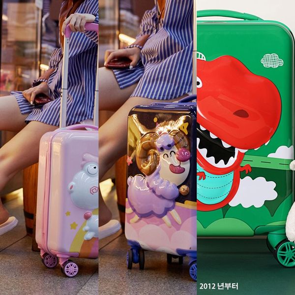 

cup trolley bear portable suit small children's boarding 18-inch trolley case universal wheel suitcase portable box