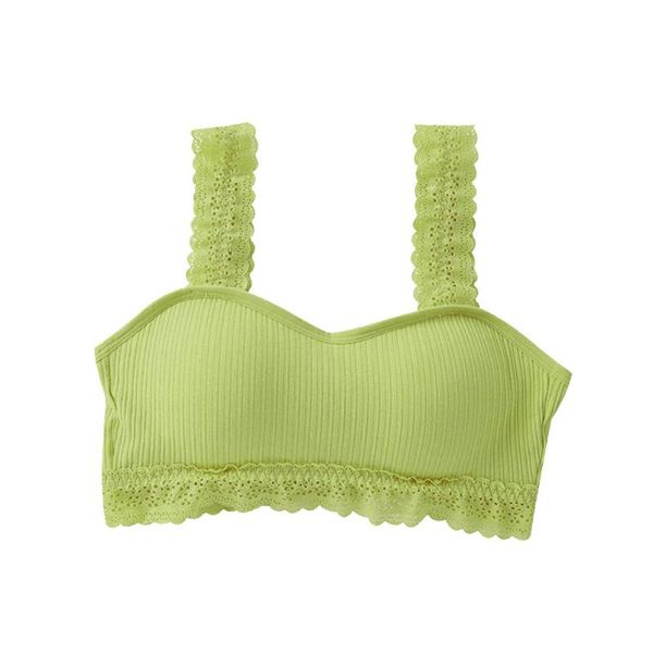 

underwear gym seamless lace fitness elastic strap soft crop yoga sport solid padded wireless women bra, Red;black