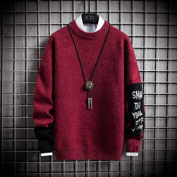 

men's sweaters winter knitted sweater for man long sleeve slim stretch mens christmas thick warm pullover men keep pull homme, White;black