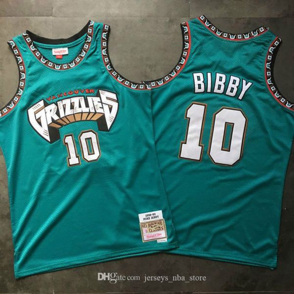 

men vancouver grizzlies mike bibby mitchell & ness turquoise hardwoods classics 1998-99 swingman jersey01 07, Black;red