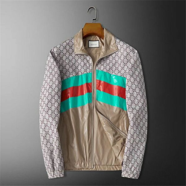 

new arrival men women jacket coat sweatshirt printing mens clothes long sleeve autumn sports zipper windbreaker spring clothes, Black;brown