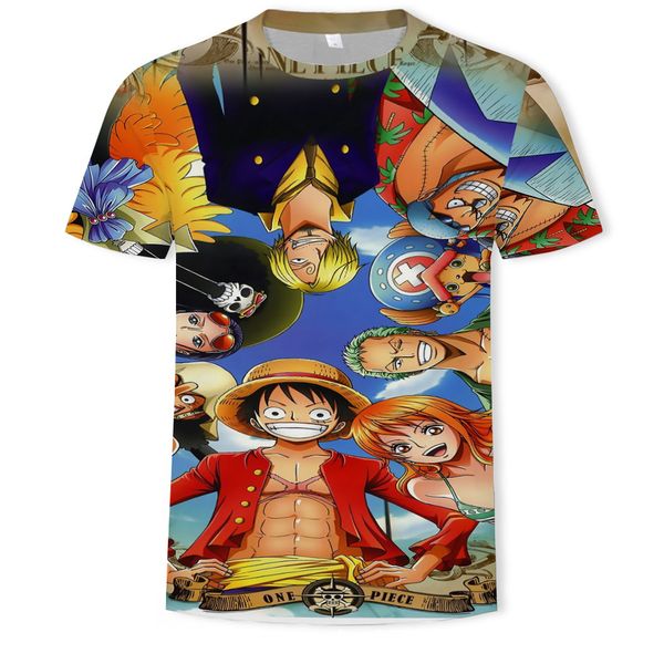 

mensdragon ball one piece digital printing casual t-shirt short sleeve, White;black