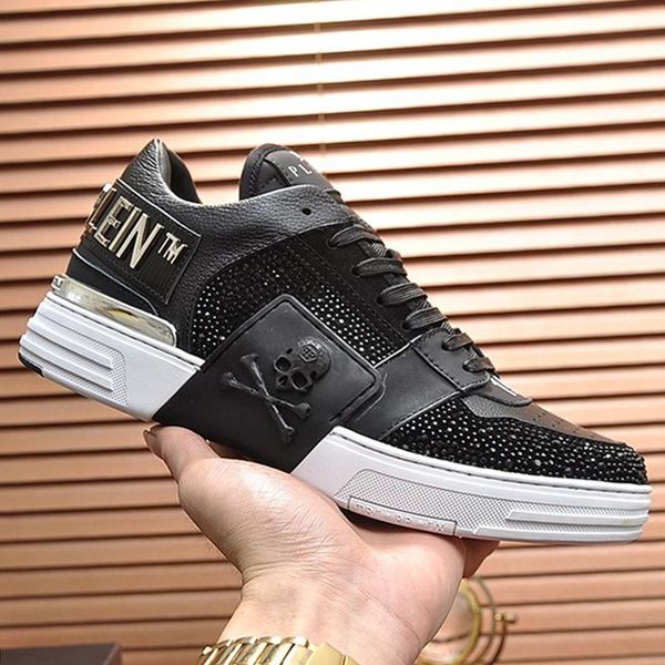 

vintage mens shoes scarpe da uomo fashion design comfortable shoes lace -up sports low men shoes autumn and winter luxury sneakers, Black