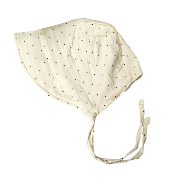 

drop ship. new dot cotton baby hat summer vintage infant bonnet hat for girls adjustable baby 0-2 years, Yellow
