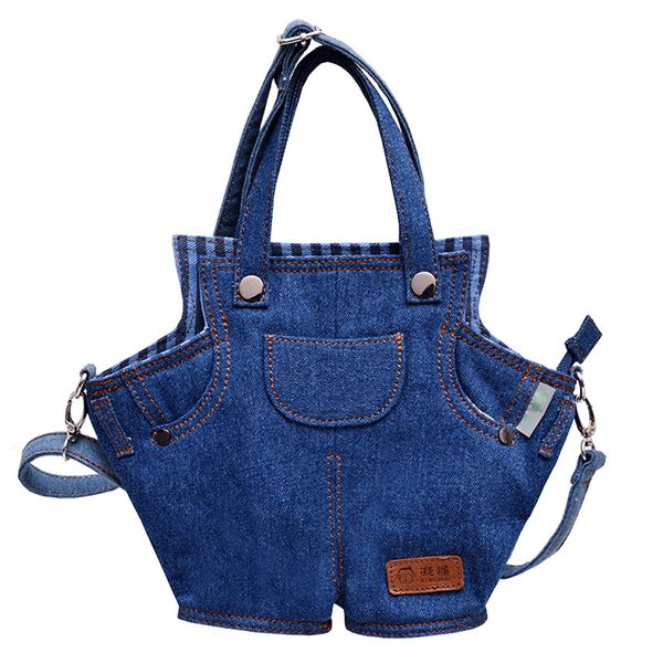 

2020 new funny trousers bag women casual totes casual denim canvas packs ladies blue large handbag large capacity shoulder bag
