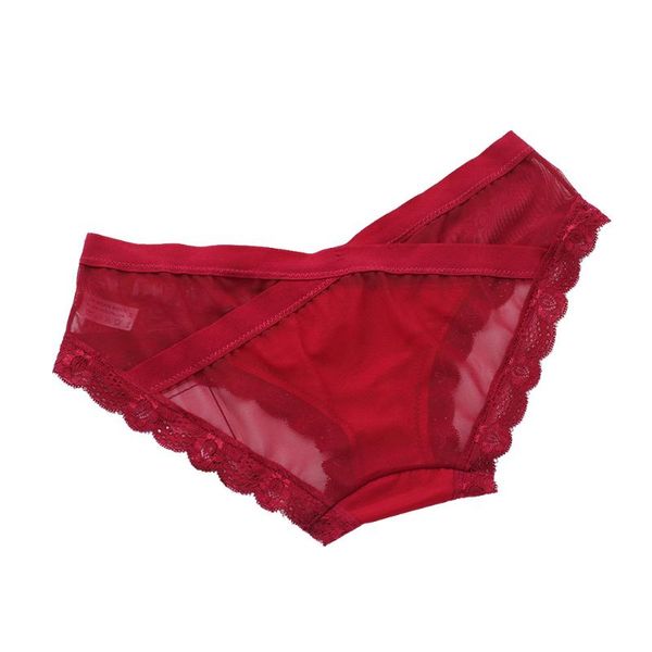 

women panties lace mesh stitching breathable comfort panty low-rise ultra-thin hollow seamless underwear -2xl lingerie new, Black;pink