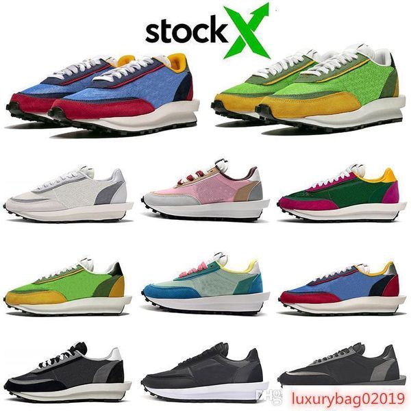

sacai ldv waffle running shoes men women chaussures triple black white pine green gusto varsity blue mens trainers sports sneakers 36-45