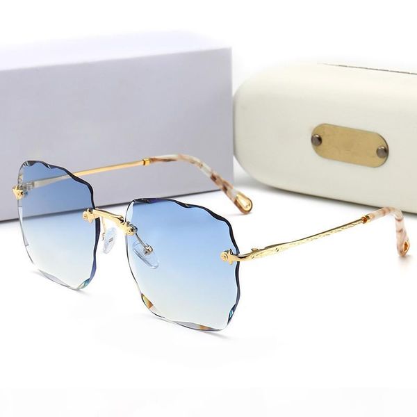 

glass lens square frame fashion women coating sunglasses summer designer vintage gradient driving sunglasses with original box, White;black
