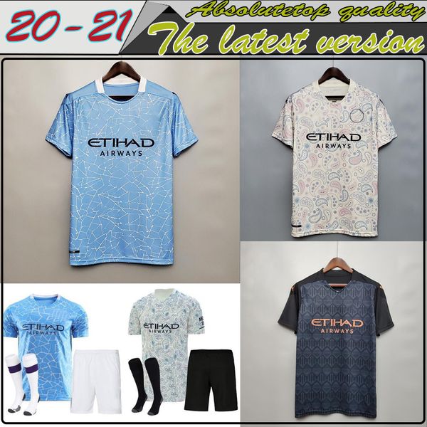 

2020 2021kids suit jersey thailand sterling de bruyne kun aguero 19 20 21 manchester soccer jersey city jersey football shirt, Black;yellow