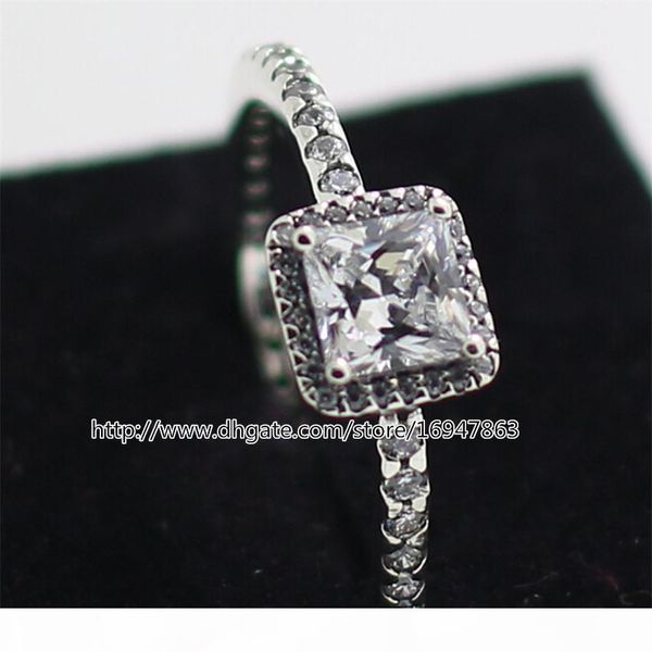 

100% s925 sterling silver european pandora style jewelry timeless elegance ring with clear cz fashion charm ring