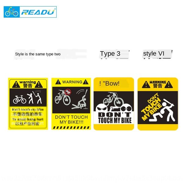 

readu don't move my sticker bicycle adhesive paper bicycle mountain bike frame adhesive paper decorative reflective sticker riding