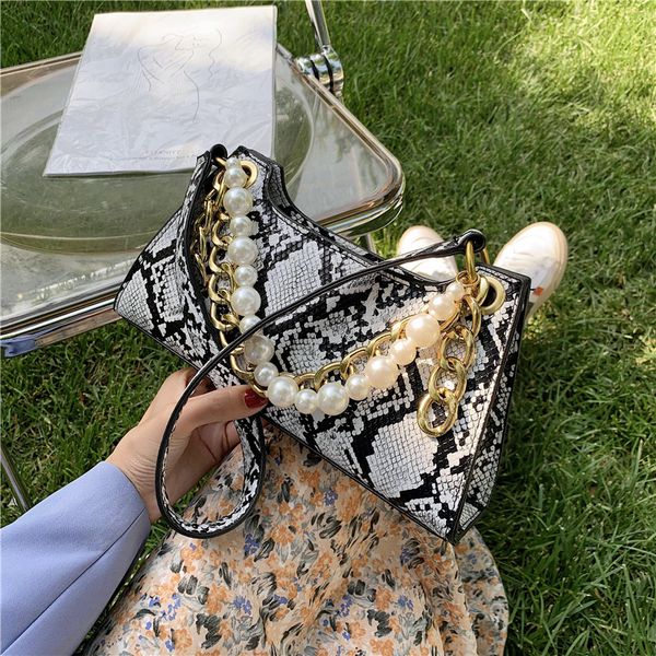 

female bag 2020 summer popular new trendy fashion pearl handbag shoulder messenger chain