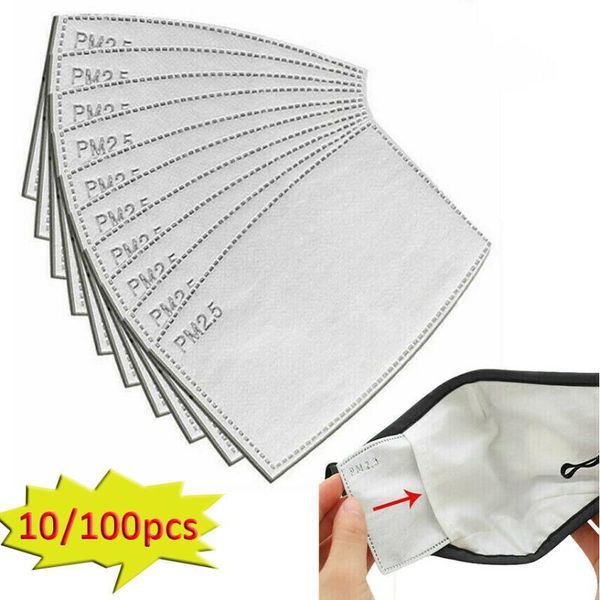 

Anti Dust Droplets Replaceable Mask Filter Insert for Mask Paper Haze Mouth PM2.5 Filters Household Protective Products 100pcs