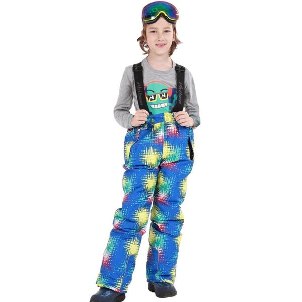 

children kids winter warm outdoor waterproof ski pants bibs snow trousers