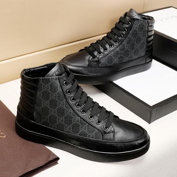 

comfortable mens shoes fashion classic outdoor walking footwears luxury sneakers casual plus size lace -up men boots herren sportschuhe, Black