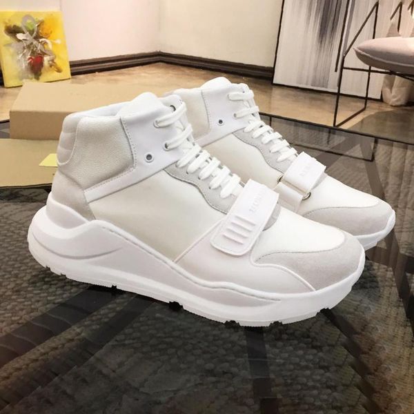 

drop ship men boots fashion classic comfortable shoes vintage check cotton sneakers breathable high casual men shoes, Black