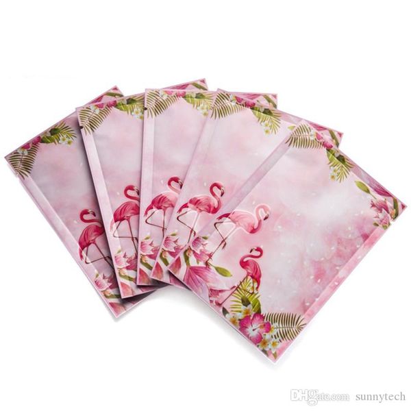 Розовый фламинго цвет алюминиевая фольга тепло уплотнительная сумка косметическая еда кофе чай конфеты упаковки пакеты вечеринка благополучие подарочные карманные оптом lx1276