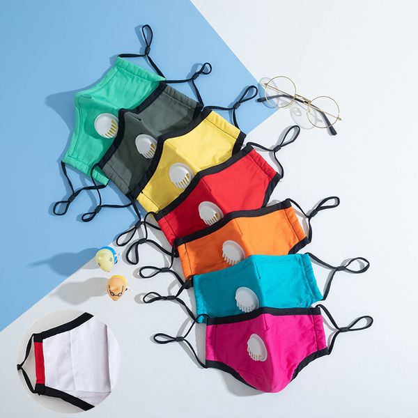 

7 color pm2.5 mask with white breathing valve can put filter cotton face masks summer sun mask xd23774