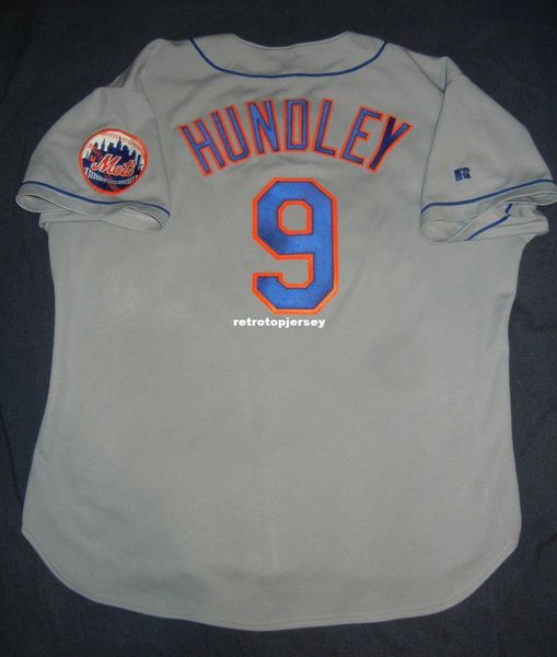 

retro #9 todd hundley russell athletic new york grey jersey piazza mens stitched baseball jerseys, Gray