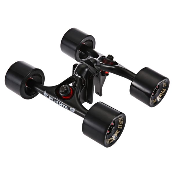 

puente 2pcs/set skateboard truck with 70 x 51mm skate wheel riser pad bearing hardware accessory installing tool for skateboard