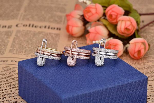 

fashion ladies string geometric ring pin jewelry for valentine's day new brand jewelry, Golden;silver