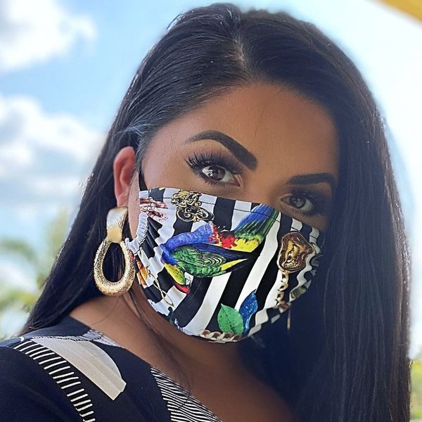 

designer brand face masks protective mask ultraviolet-proof dustproof riding cycling sports print mouth masks men and women outdoor sal