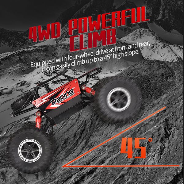 

2.4g four-wheel off-road remote control climbing car drive high speed rc car toys 4wd powerful climb toys car for kids for fun