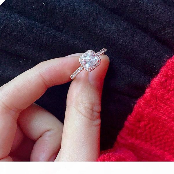 

real 925 стерлингового серебра cz бриллиантовое кольцо с логотипом первоначально коробка fit пандора стиль ювелирных изделий золота 18k обру, Slivery;golden